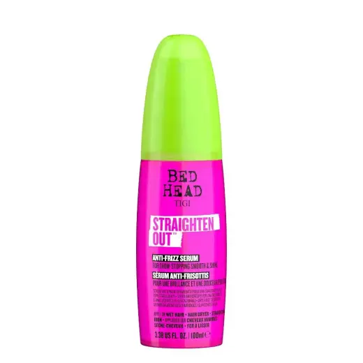 Tigi Straighten Out Anti Frizz Serum for Smooth Shiny Hair, 100Ml in White