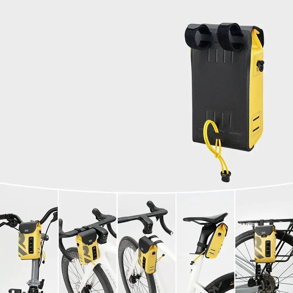 Torba rowerowa Rockbros AS-160 na kierownicę wodoodporna 1,3 l - żółta