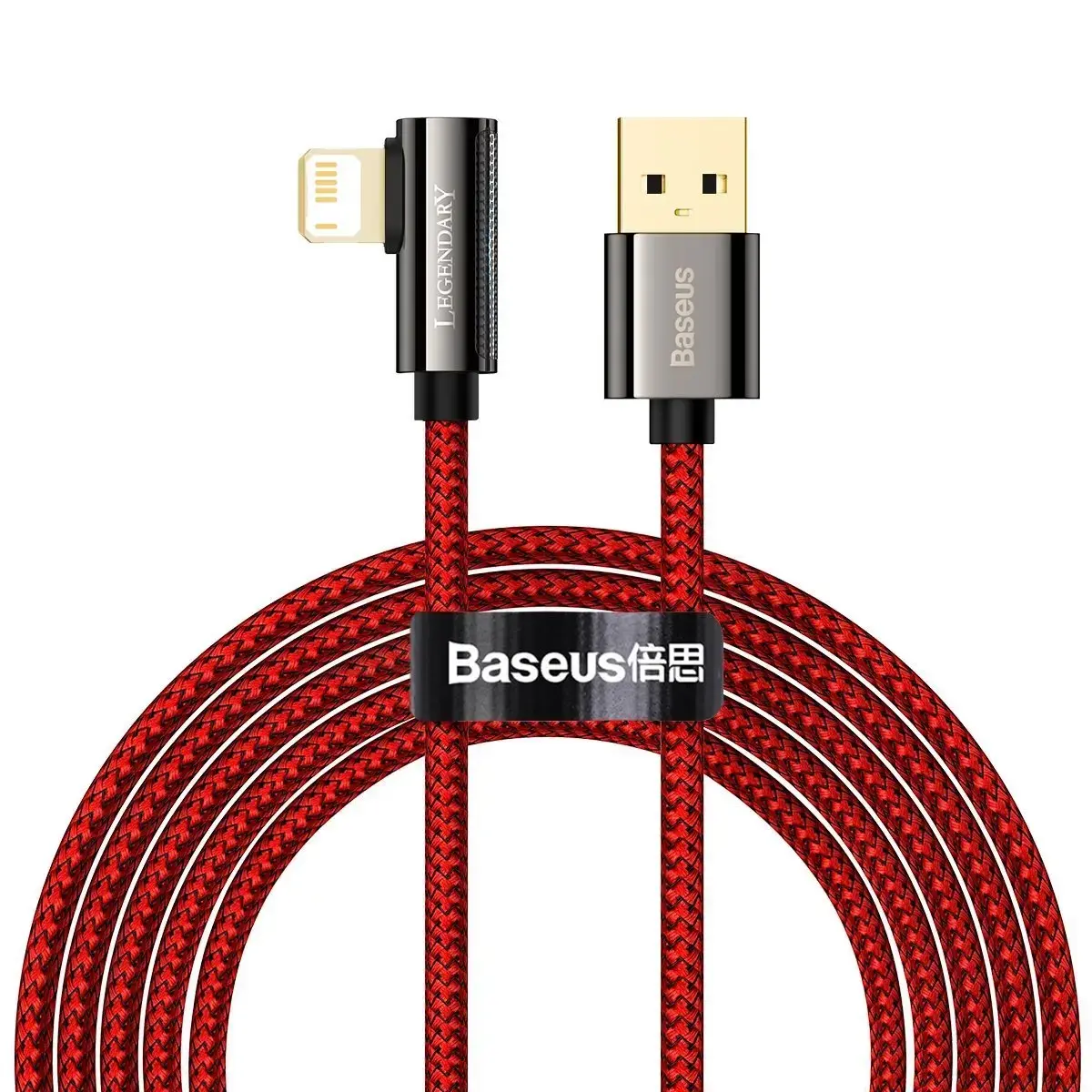 Cable USB to Lightning Baseus Legend Series, 2.4A, 2m (red)