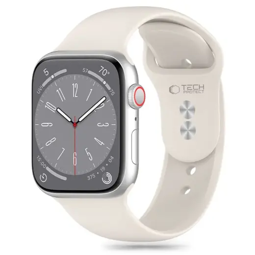 Tech-Protect išmaniojo laikrodžio dirželis Apple Watch (38/40/41 mm) | silikoninis | smėlio
