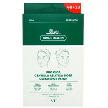 VT Cosmetics Pro Cica Centella Asiatica Tiger Clear Spot Patch - Zklidňující náplasti na pupínky ( 66 ks ) 0ml