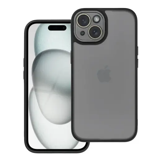 VARIETE telefono dėklas iPhone 15 juodas