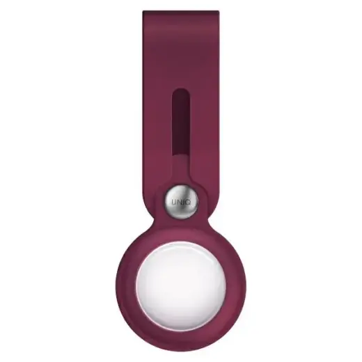 UNIQ Vencer Silicone Case for AirTag burgundy