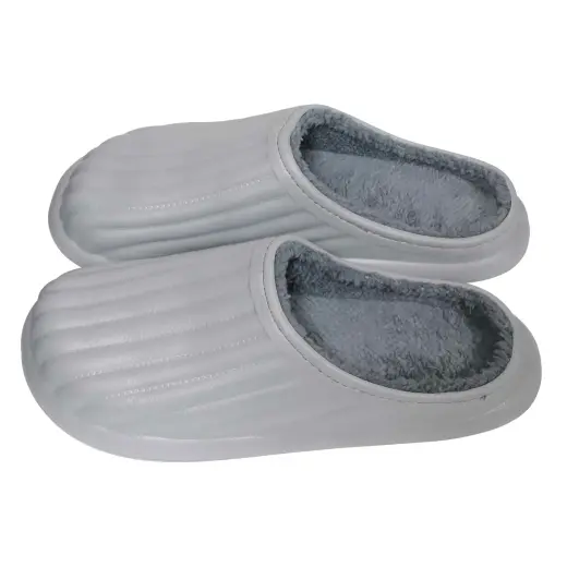 Garden slippers men's warm size 40-41 grey