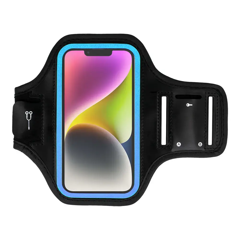 Armband SLIM Type 2 Case for Iphone 15 Pro Max/16 Pro Max/Samsung A15/A16/A25/A34/A55/M35/S20 FE/S24 FE/S24 Plus/S24 Ultra (6,0 Inches) Black-blue