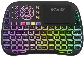 Klaviatūra Savio ARGB Mini Bluetooth  + 2.4 GHz Black