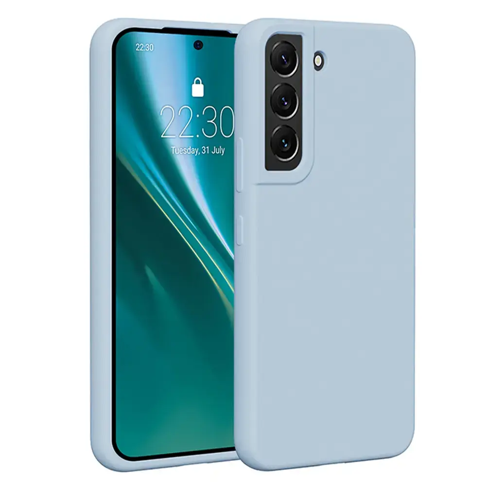 Etteri Silicone phone case for Samsung Galaxy S22 light blue