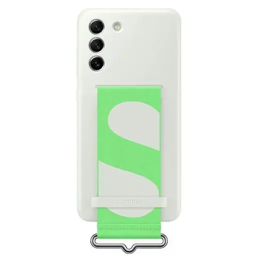 EF-GG990TWE Samsung Silicone Cover with Strap for Galaxy S21 FE White