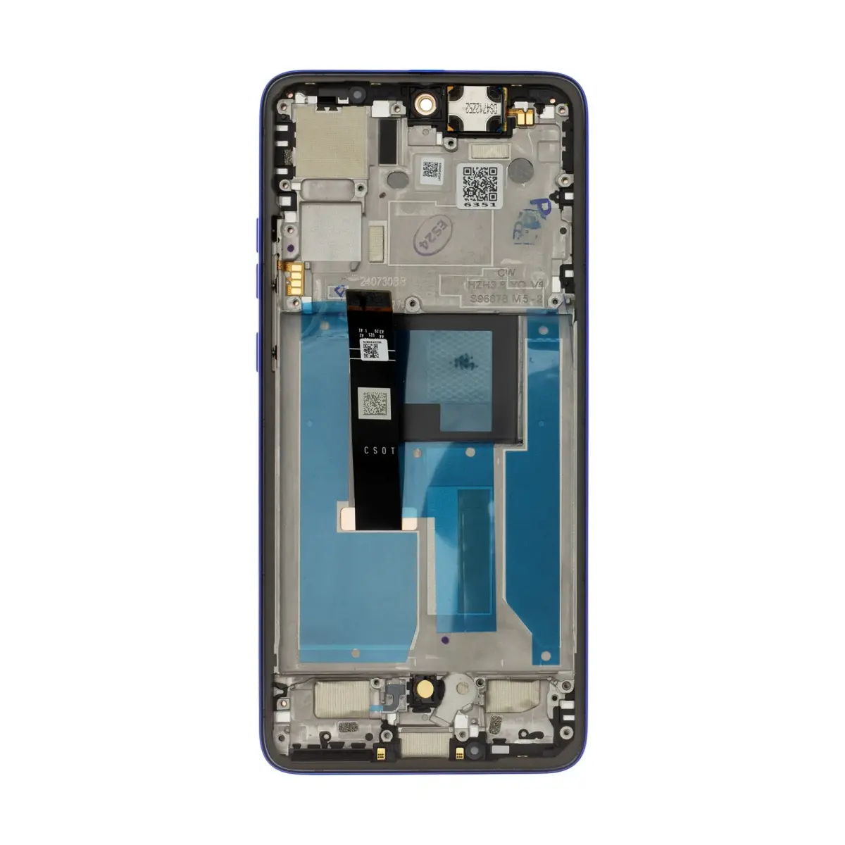 Motorola Edge 50 Neo LCD Display + Touch Unit + Front Cover Blue (Service Pack)
