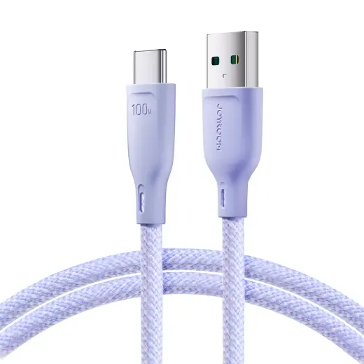 Joyroom S-A34 datu pārraides un uzlādes vads | USB-A uz USB-C | 100W | 1m | violets