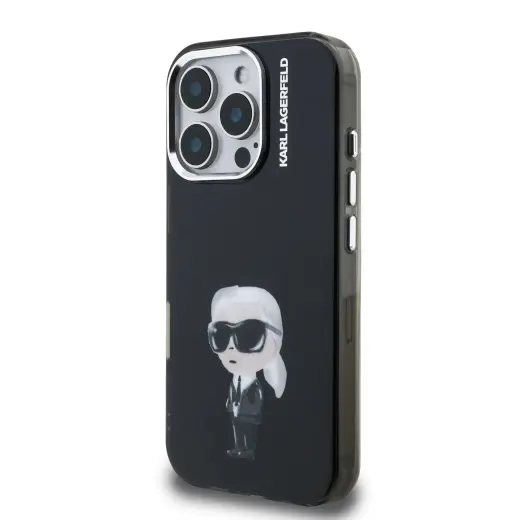 Karl Lagerfeld IML Aquarelle Karl Case for iPhone 16 Pro Black