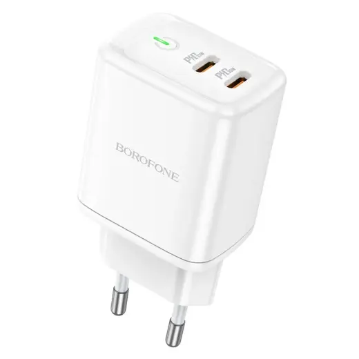 Borofone BN9 tīkla lādētājs | 35W | QC3.0, PD | USB-C | balts