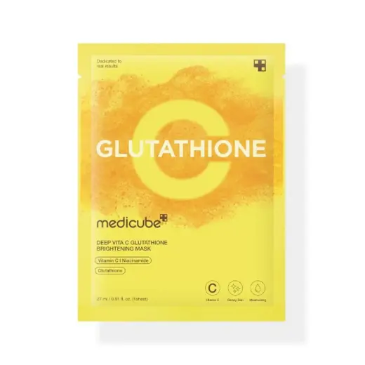 Medicube, Deep Vita C Glutathione Brightening Mask, Brightening and Radiance, Sheet Mask, For Face, 27 ml