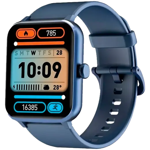Blackview R50, 1.85-inch TFT HD, 350mAh Battery, 24-hour SpO2 Detection + Heart Rate Monitoring, Calls and SMS notification, Blue