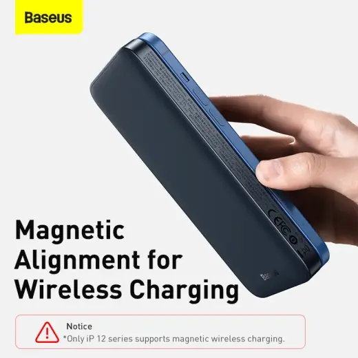 Baseus Magnetic powerbank 10000mAh 20W Overseas Edition navy blue + USB cable - USB Type C (PPCX010201)