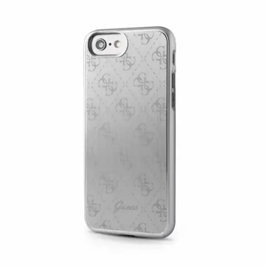 Guess GUHCP7MESI iPhone 6|7|8 silver srebrny hardcase 4G ALUMINUM PLATE