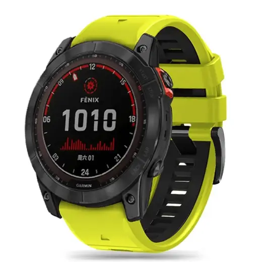 Tech-Protect IconBand Pro išmaniojo laikrodžio dirželis Garmin Fenix 3/5X/3HR/5X Plus/6X/6X Pro/7X | silikoninis | žalias