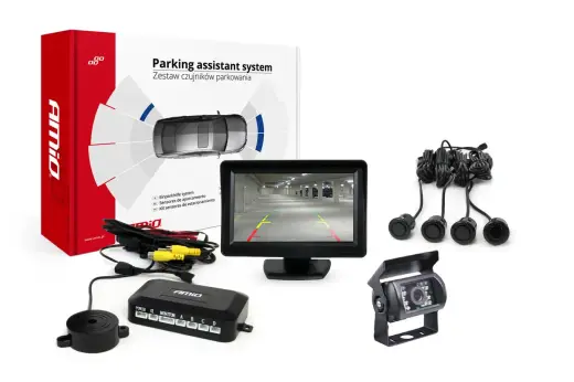 Parking assistant system TFT01 4,3" with HD-501-IR 4 sensors black "GOLD"