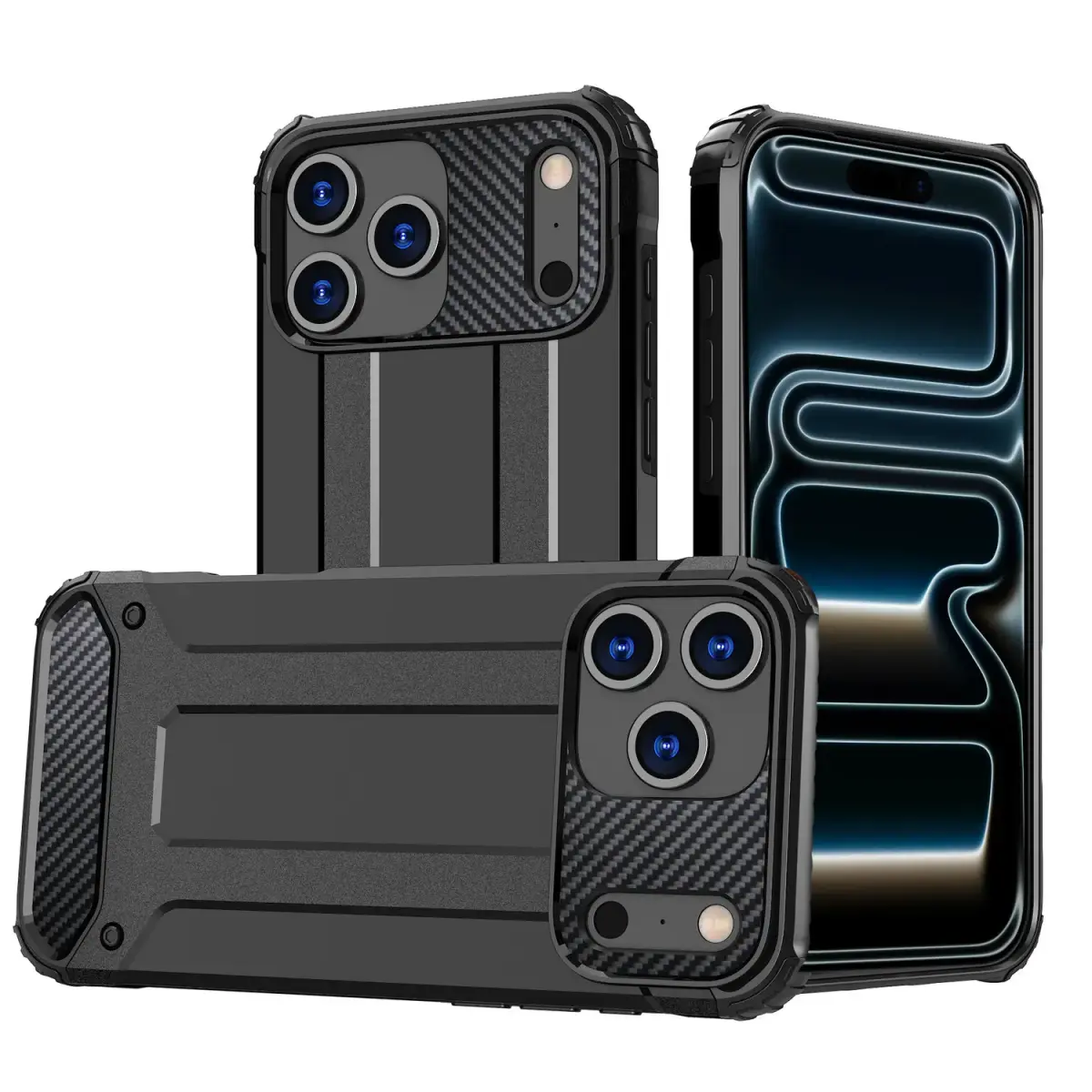 Armor Carbon Case for Iphone 17 Pro Max Black