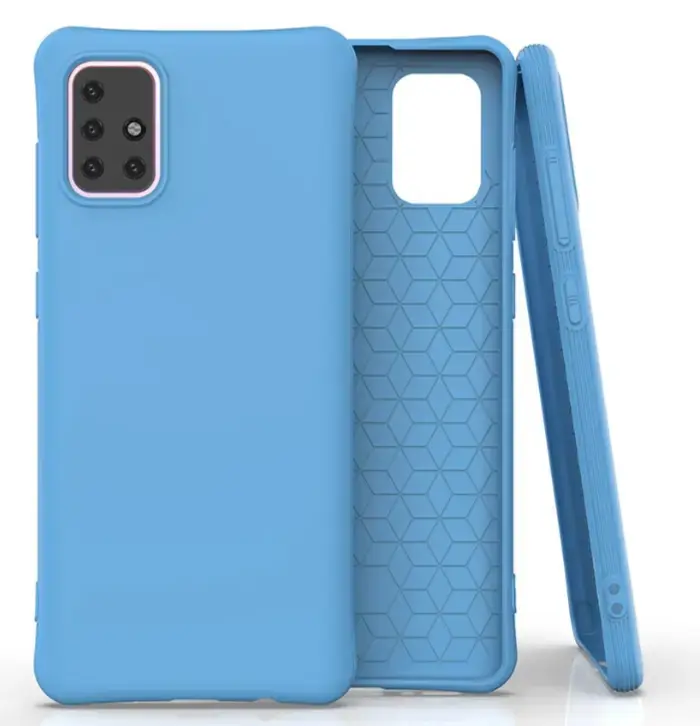 Fusion Solaster Back Case Silicone Case For Samsung A715 Galaxy A71 Blue