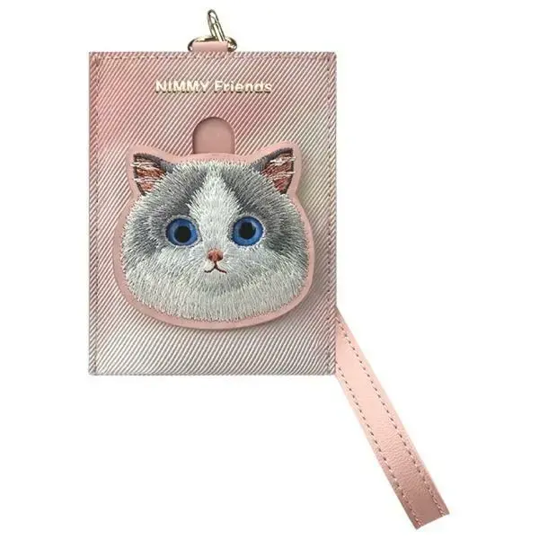Nimmy portfel na karty różowy|pink Big    Eyed Pet 2.0 Cat
