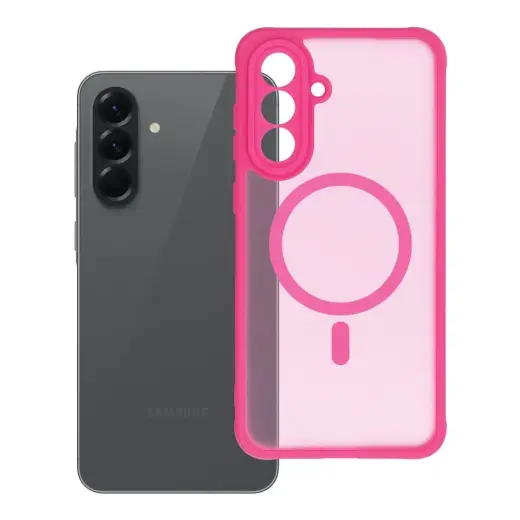 Full Matte Mag Cover maciņš ar MagSafe atbalstu telefonam Samsung Galaxy A56 (A566) rozā