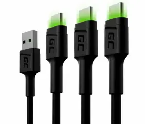 Green Cell data transfer and charging cable | USB-A to USB-C | 1.2m
