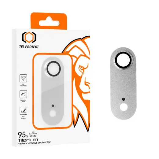 Tempered glass Tel Protect 95% AR+AF Full Metal Camera Protector on camera for Iphone 17 Air silver (camera island)