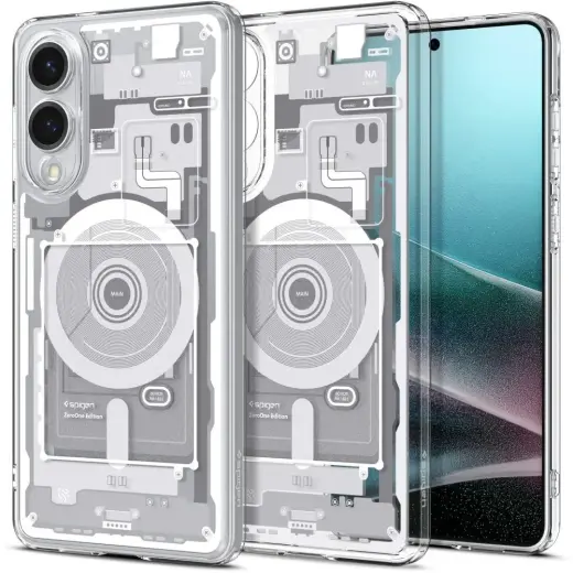 Spigen Ultra Hybrid Mag Case with MagSafe for Samsung Galaxy S25 Edge with Print - White