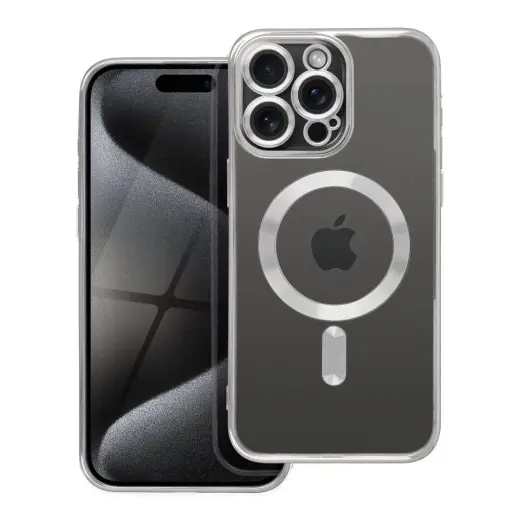 Case for iPhone 15 PRO MAX Electro Mag Cover compatible with MagSafe titanium
