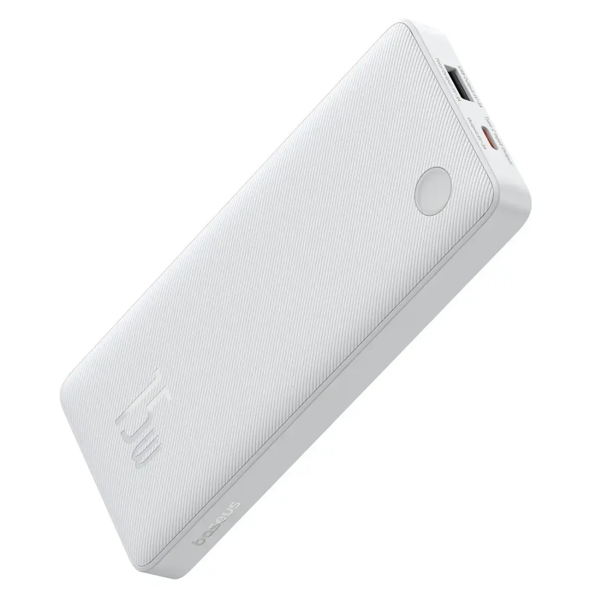 Baseus Airpow Lite ārējais akumulators (powerbank) | 10 000 mAh | 15W | USB-A, USB-C | balts