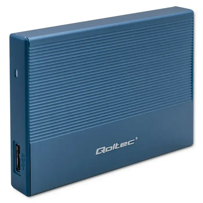 Qoltec Aluminium Enclosure | SSD HDD 2.5'' drive | SATA | USB 3.0 | Super speed 5Gb/s | 2TB | Blue