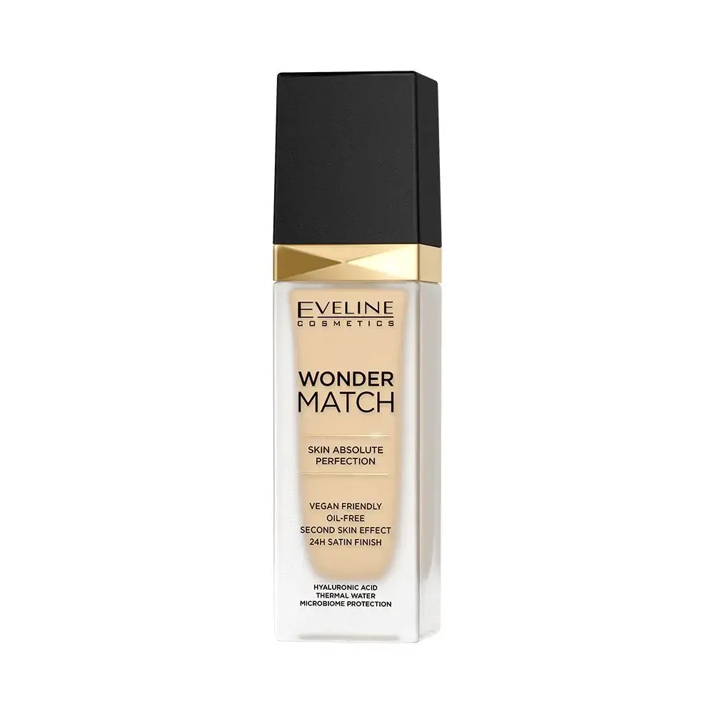 Eveline Cosmetics, Wonder Match Skin Absolute Perfection, Hydrating, Liquid Foundation, 05, Light Porcelain, No, 30 ml