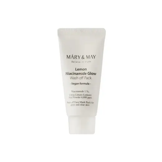 Mary and May, Lemon Niacinamide Glow, Cleansing & Purifying, Clay Mask, 30 g