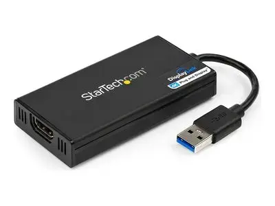 StarTech.com USB 3.0 to HDMI Adapter, 4K 30Hz Ultra HD, DisplayLink Certified, USB Type-A to HDMI Display Adapter Converter for Monitor, External Video & Graphics Card, Mac & Windows - USB to HDMI Adapter (USB32HD4K) - video interface converter - TAA Comp