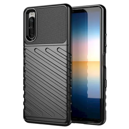 Fusion thunder aizsargapvalks mobilajam telefonam Sony Xperia 10 III melns