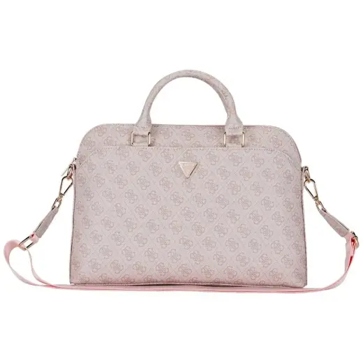 Kott Guess 4G lukuga taskuga kolmnurkse logoga 15" roosa