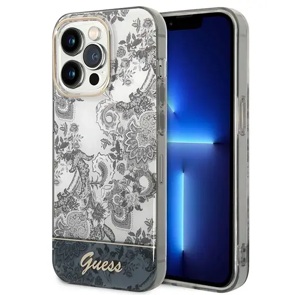 Guess GUHCP14XHGPLHG iPhone 14 Pro Max 6,7" szary|grey hardcase Porcelain Collection