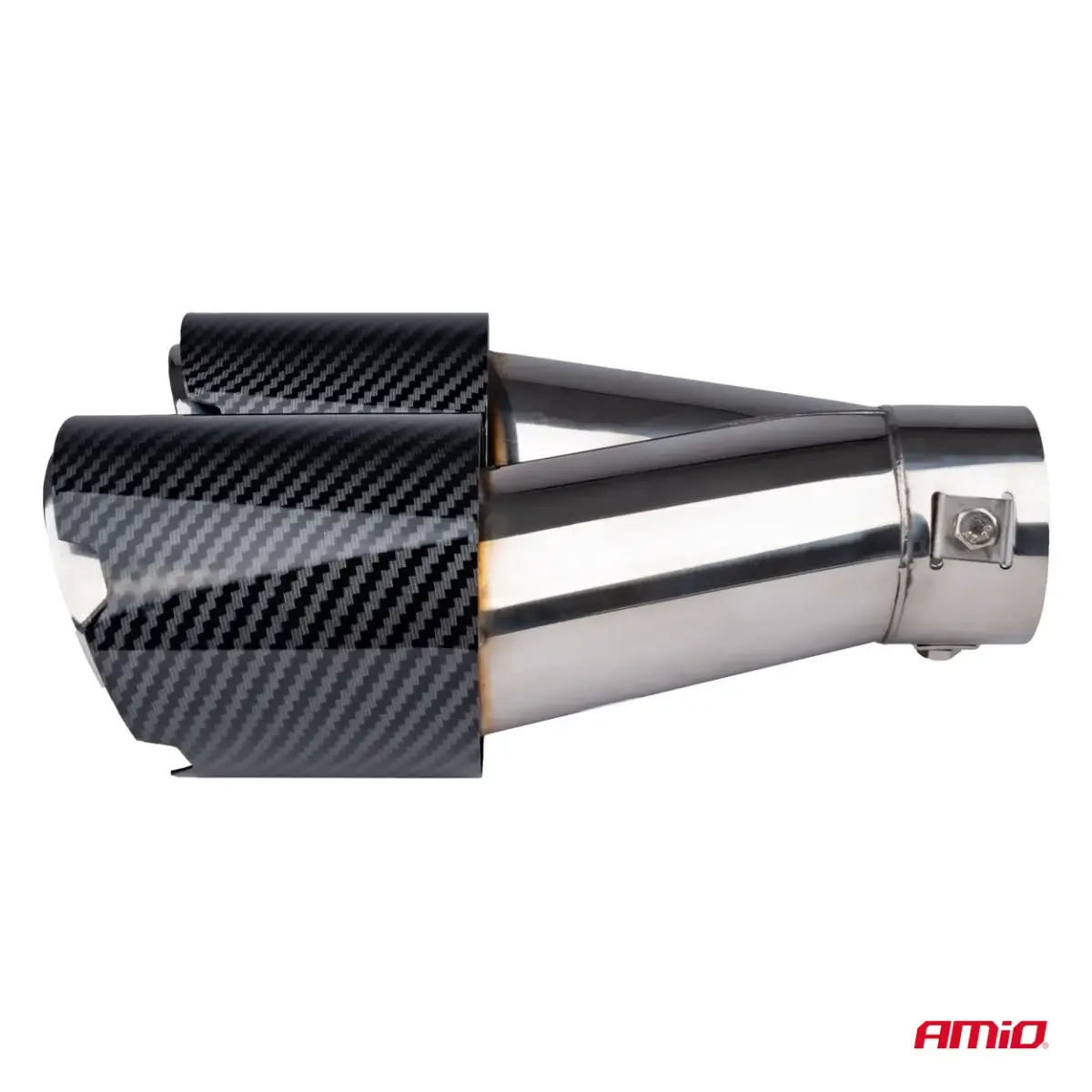 Exhaust silencer tip stainless steel carbon AMIO-04069