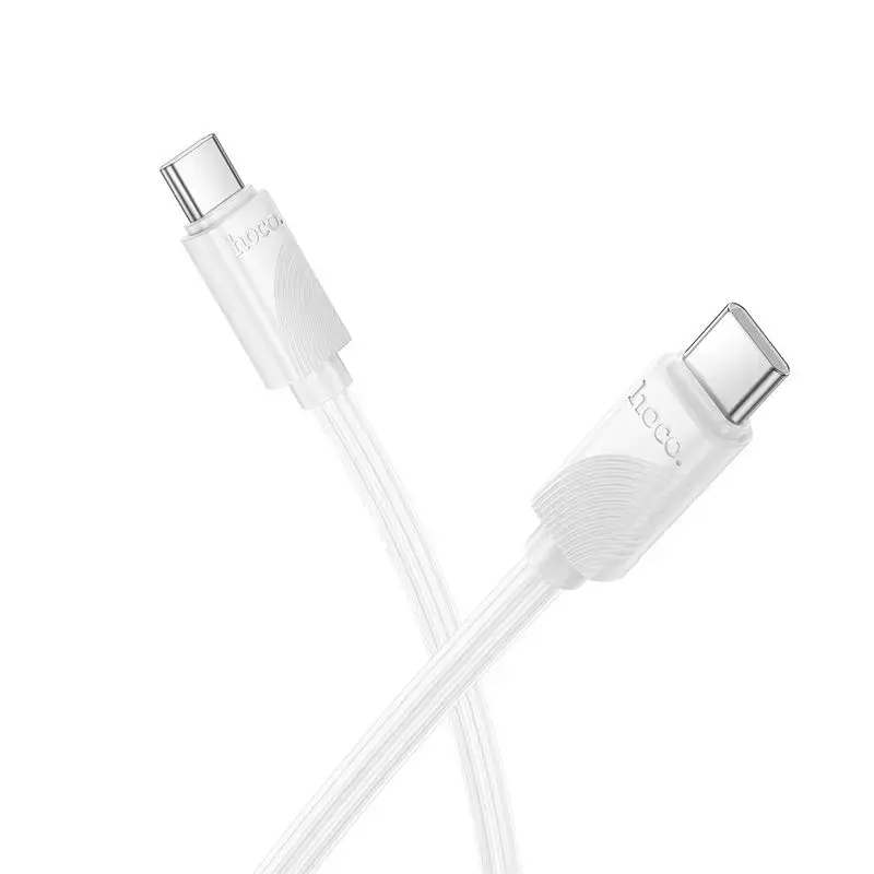 Cable USB C to USB C Hoco 3A 60W 1 m X114 white