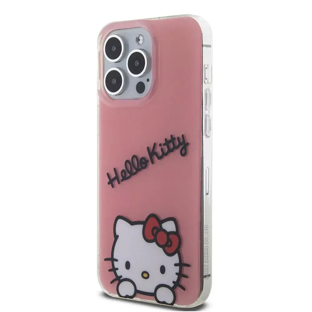 Hello Kitty IML Daydreaming Logo Case for iPhone 15 Pro Max Pink