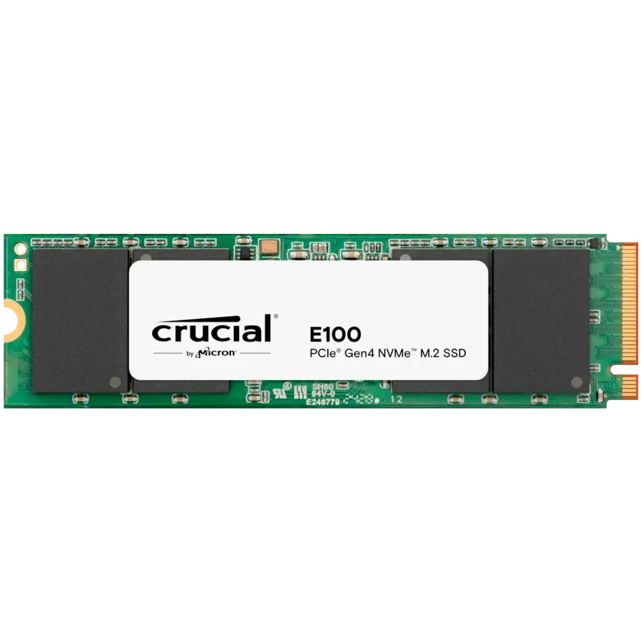 Crucial E100 2TB SSD PCIe 4.0 Gen4 M.2 2280 NVMe, Read/Write: 5000/3000 MB/s