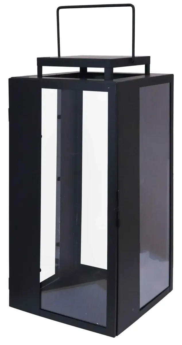 Laterna metāla Riga 20x20x45cm, melna