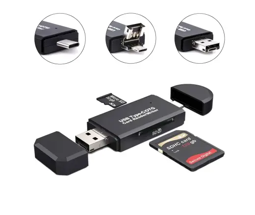 Компактный кардридер Fusion AK180 SDHC | Micro SD | SDXC | TF | черный