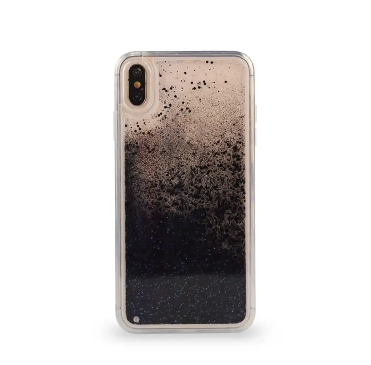 Fusion Fun Liquid Back Case Protect Silicone Case For Apple iPhone 7 | 8 | SE 2020 Transparent - Black