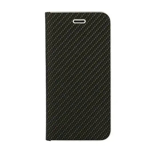 Vennus Book CARBON Case with frame for Iphone 12 Mini black