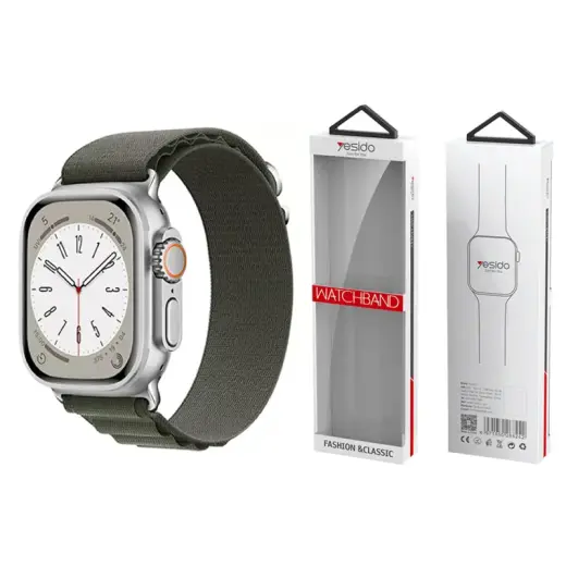 Yesido WB24 išmaniojo laikrodžio dirželis Apple Watch (42/44/45 mm) | nailoninis | pilkas