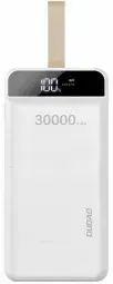 Dudao power bank 30000 mAh 3x USB with LED lamp white (K8s + white)