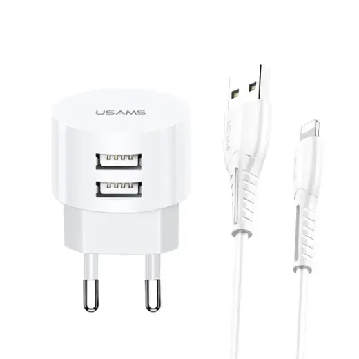 USAMS Charger travel charger | 10.5W | | USB-A, Lightning | with Lightning cable included | white