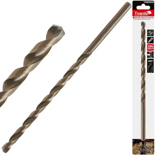 Ilgas HSS DIN1869 10.0 x 265mm auksinis metalinis sraigtinis grąžtas